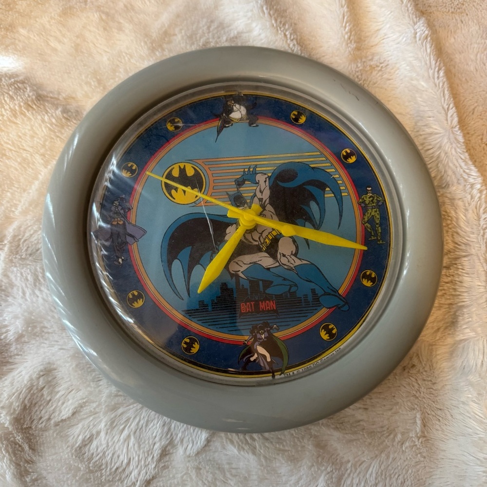 Batman Clock Electro Optix DC Comics Joker Riddler Penguin Catwoman 1989 Vintage